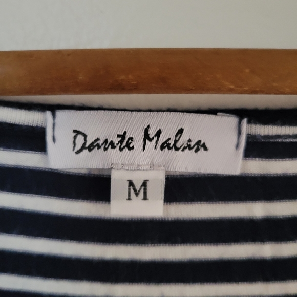 Blue white stripe fitted T - Picture 5 of 5